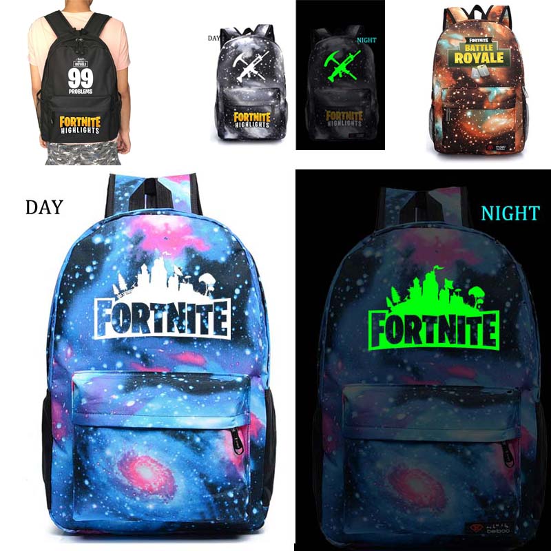 Backpack Fortnite School Battle Royale Glow In The Dark Bag